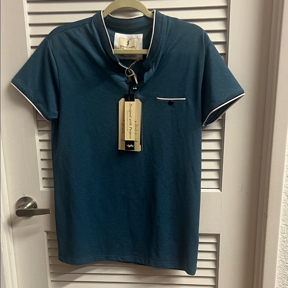 Elegant Teal Men's Polo Shirt